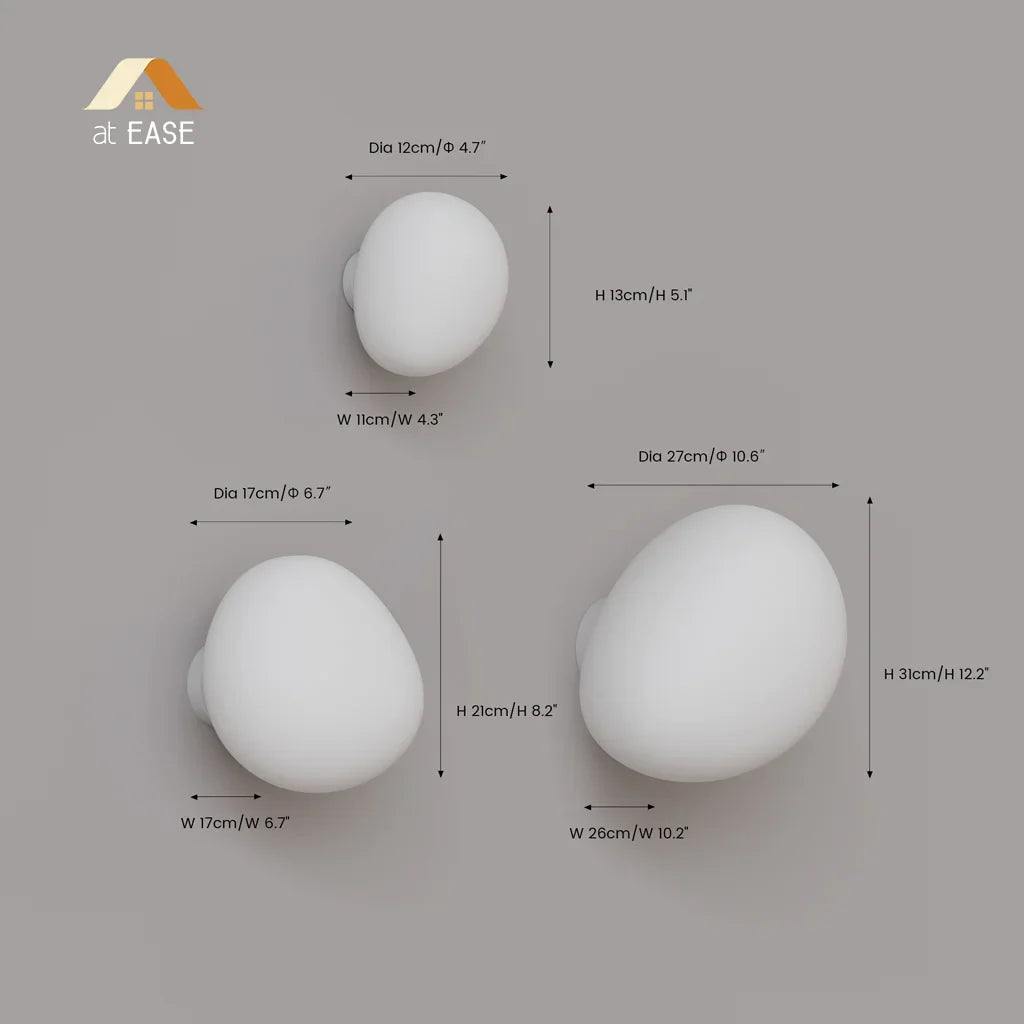 Cinda Gregg Minimalist Pebble Wall/Ceiling Lamp