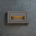 Ray Modern Metal Square Outdoor Deck/Step Light, Black