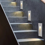 Ray Modern Metal Square Outdoor Deck/Step Light, Black
