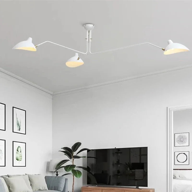 Black Ceiling Lamp with Rotating Arms – Modern Design