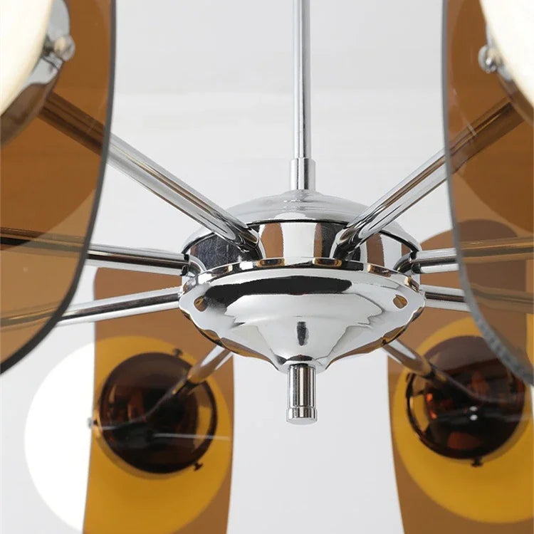 Hanging Lamp Retro Modern Chandelier with Ball Shades Bauhaus