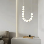 Modern LED pendant lamp – stunning necklace design with light spheres