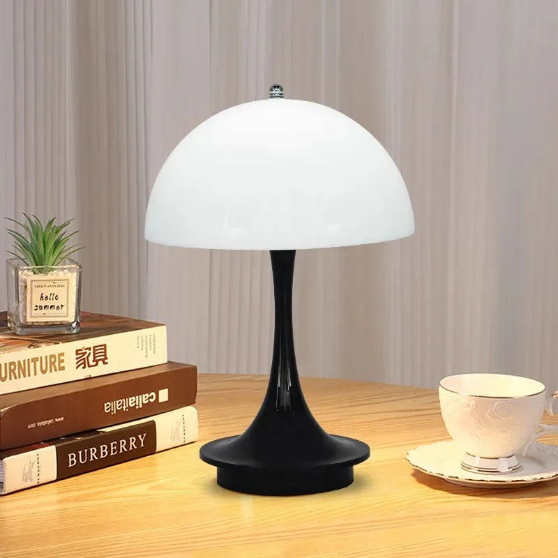 Modern LED Table Lamp – Minimalist Lamp with Dome-Shaped Shade