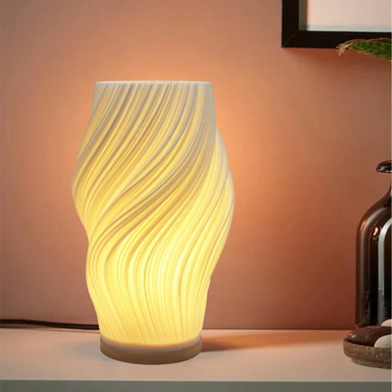 LED Table Lamp with Spiral Shape
