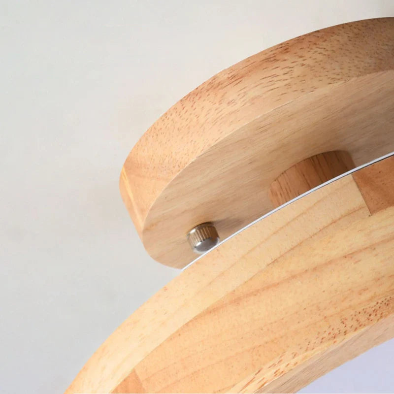 Modern LED ceiling lamp made of wood
