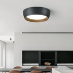 Modern LED Ceiling Lamp with Wooden Accent