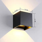 Modern Waterproof LED Wall Lamp in the Shape of a Cube