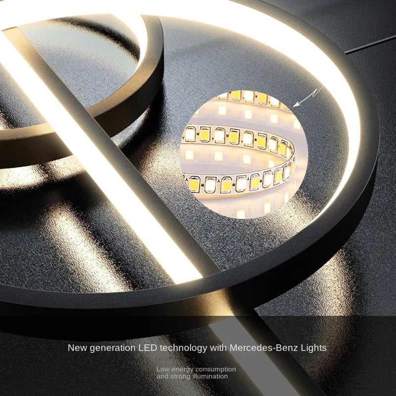 Modern LED Pendant Light – geometric design, ceiling lighting for living room and dining room