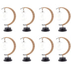LED Table Lamp with Sphere and Crescent Moon