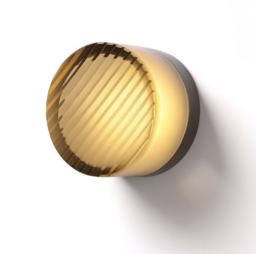 Modern Glass Round Wall Sconce LED 1-Light