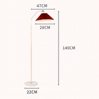 Minimalist Pleated Fabric Shade LED Floor Lamp | 1-Light Standing