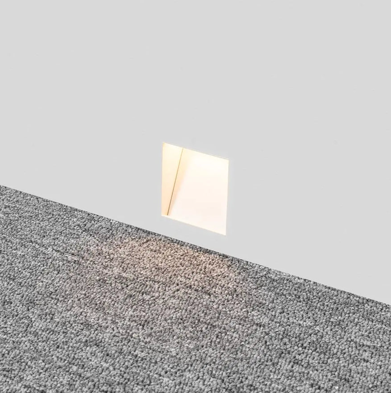 Recessed LED Stair Light – Square Wall Sconce for Wall Installation