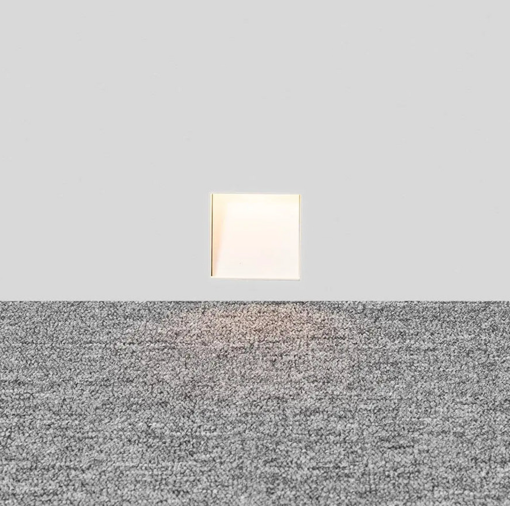Recessed LED Stair Light – Square Wall Sconce for Wall Installation