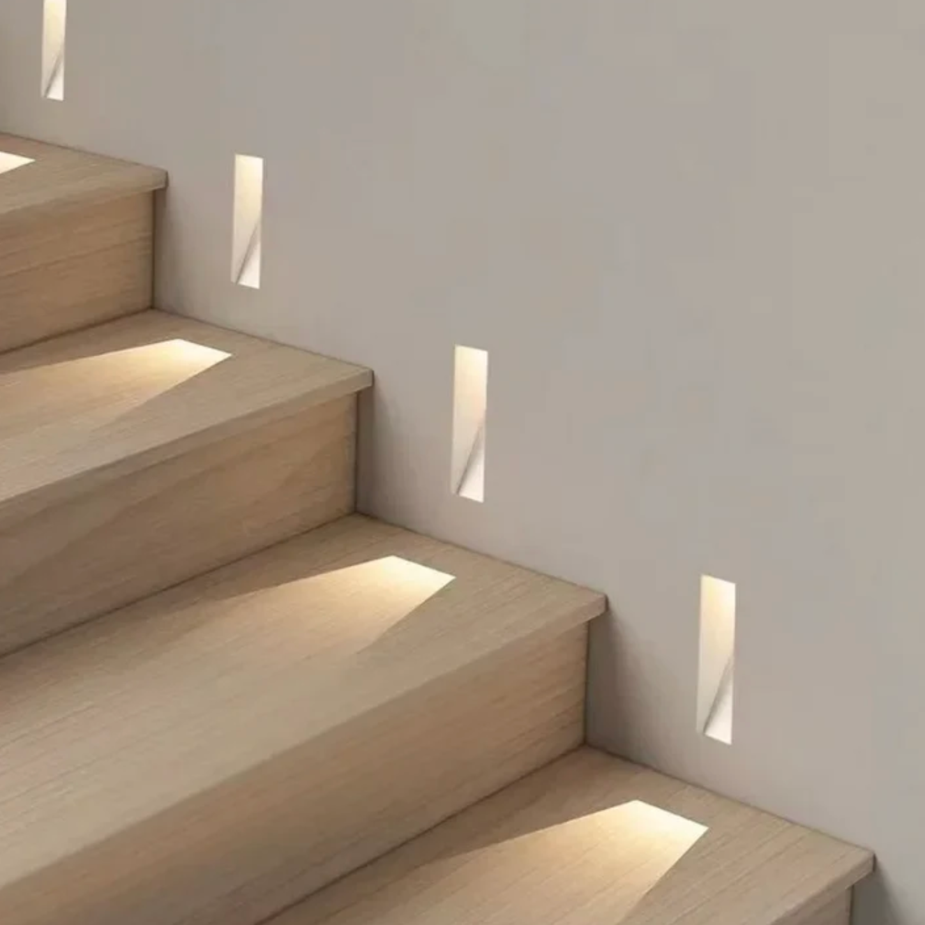 Recessed LED Stair Light – Square Wall Sconce for Wall Installation