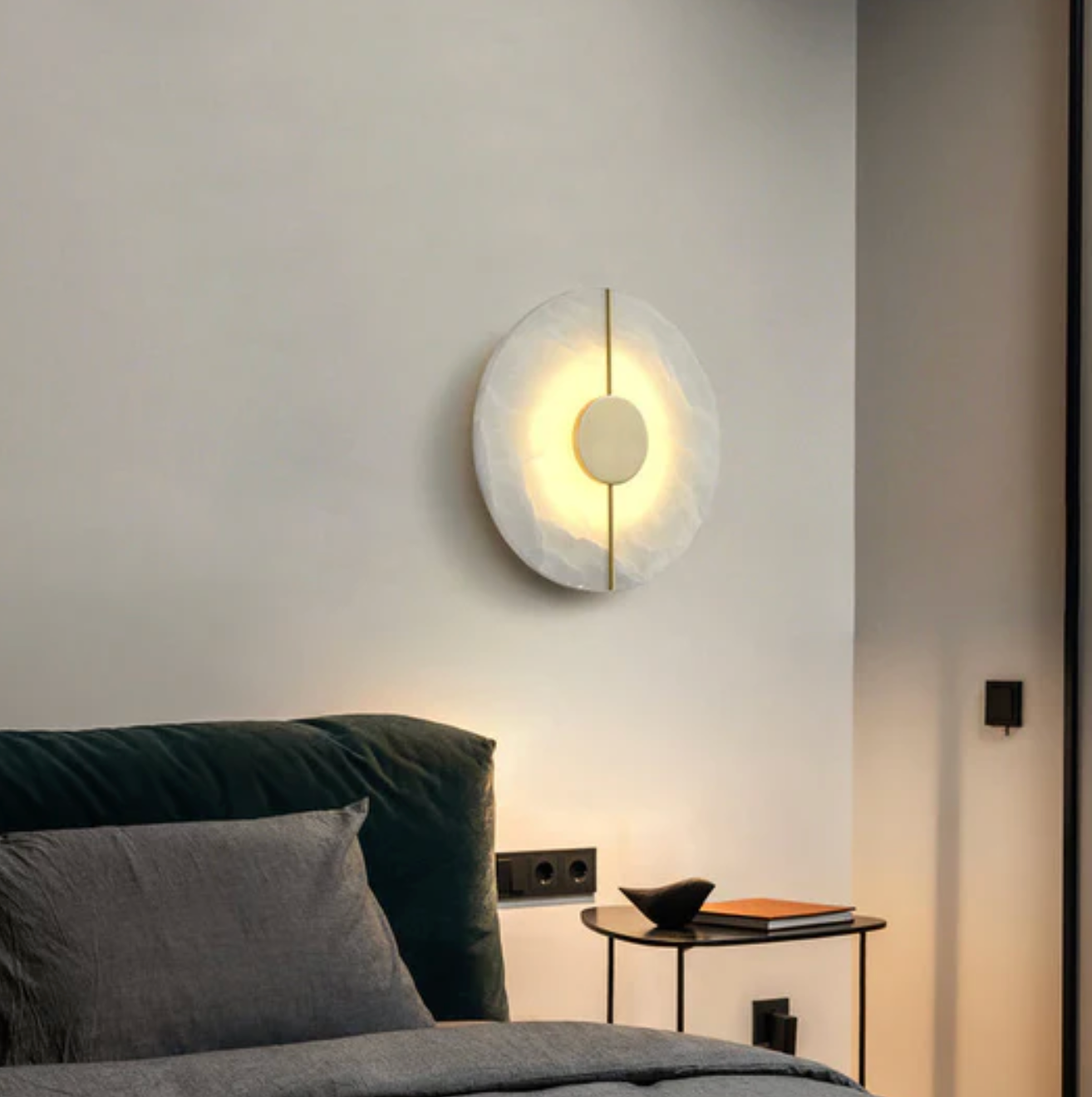 LED Wall Sconce Made of Natural Stone – Modern Decorative Lamp