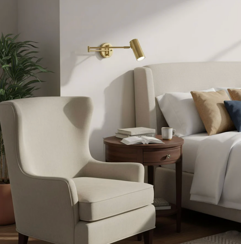 Modern wall sconce with adjustable arm – minimalist spotlight lamp