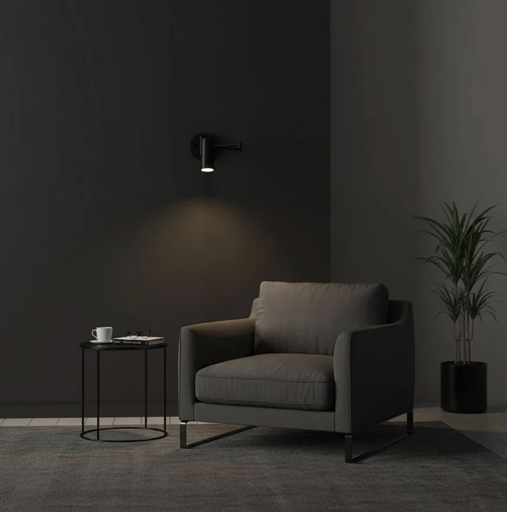 Modern wall sconce with adjustable arm – minimalist spotlight lamp
