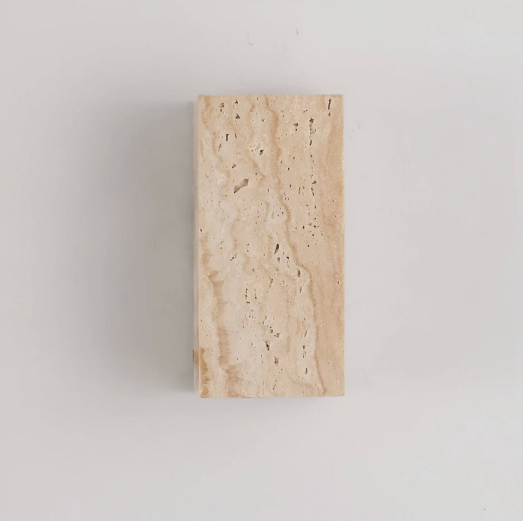 Stone Wall Sconce – Minimalist Lamp Made of Natural Travertine