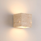 Stone Wall Sconce – Minimalist Lamp Made of Natural Travertine