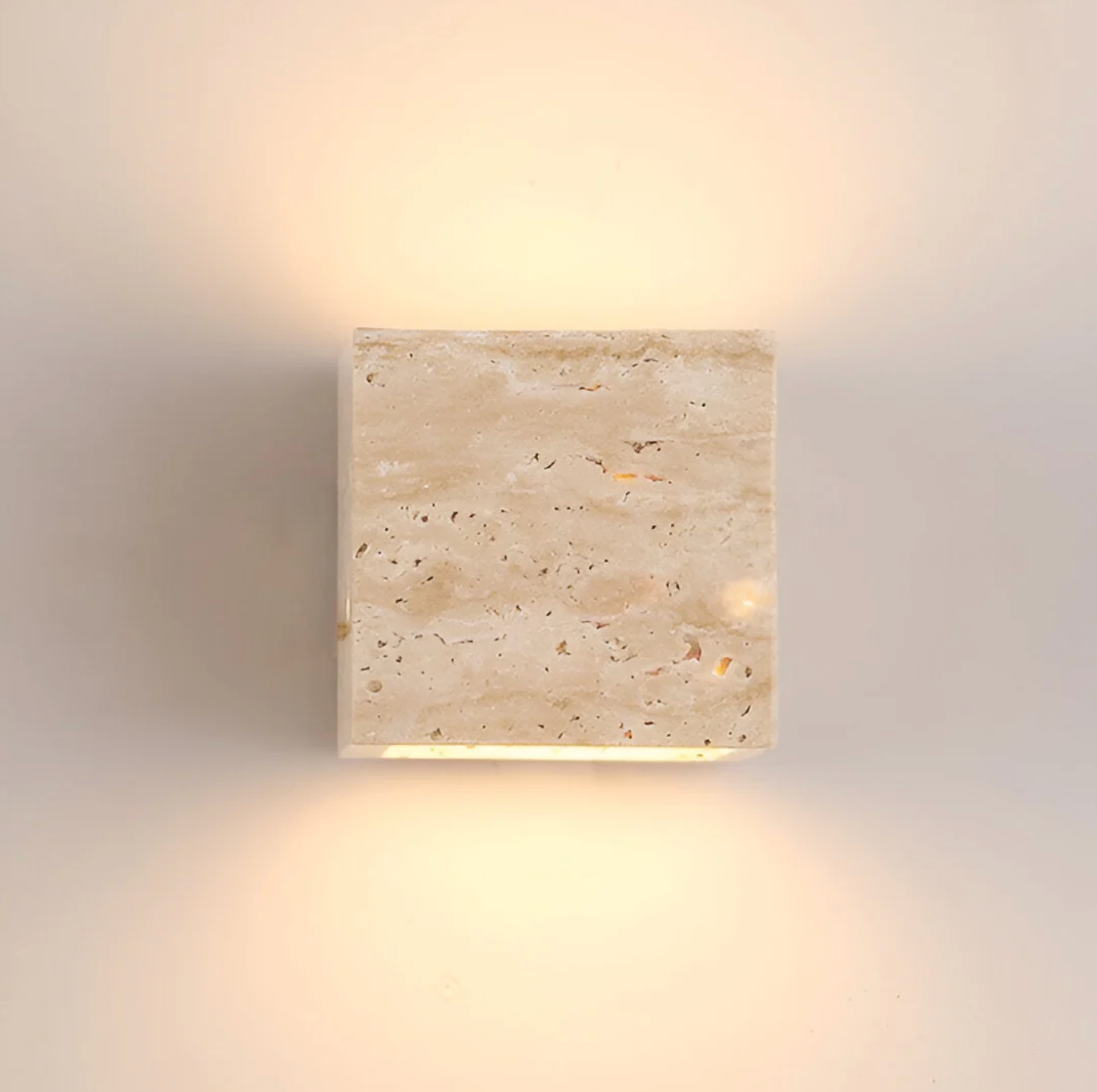 Stone Wall Sconce – Minimalist Lamp Made of Natural Travertine