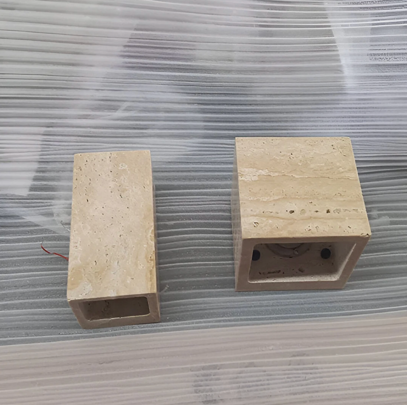 Stone Wall Sconce – Minimalist Lamp Made of Natural Travertine
