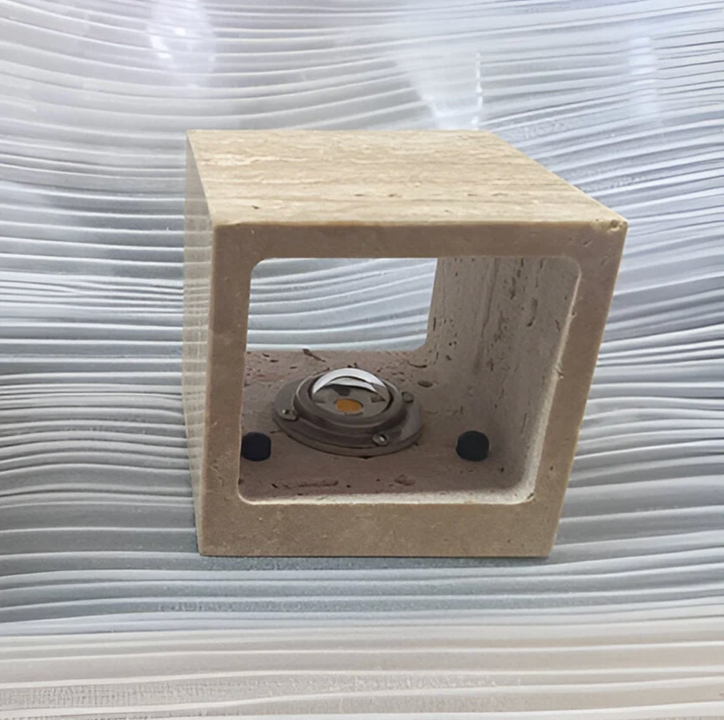 Stone Wall Sconce – Minimalist Lamp Made of Natural Travertine