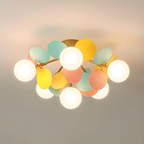 Modern LED Ceiling Lamp – Designer Ceiling Light with Spherical Shades