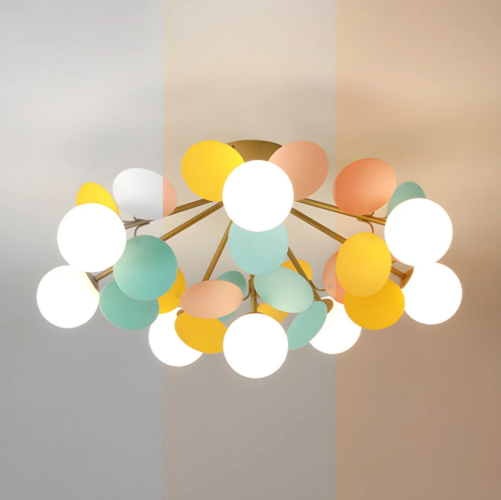 Modern LED Ceiling Lamp – Designer Ceiling Light with Spherical Shades