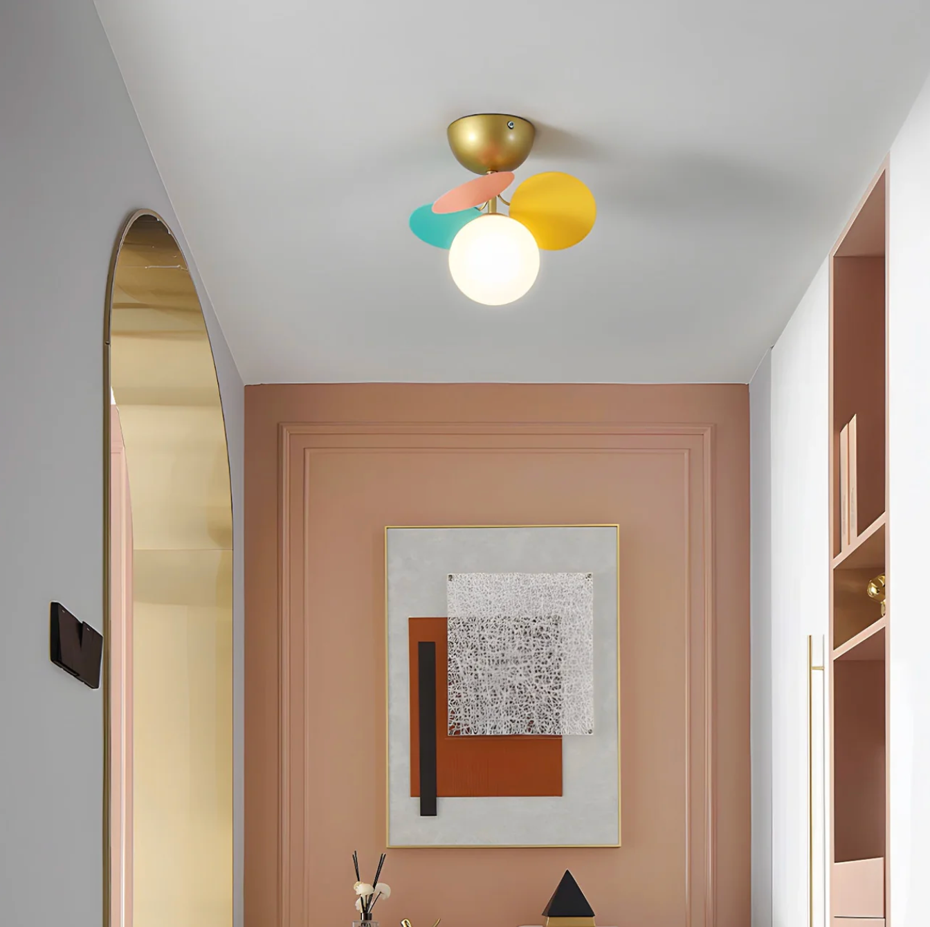 Modern LED Ceiling Lamp – Designer Ceiling Light with Spherical Shades