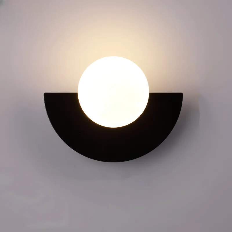 Modern LED Wall Lamp in Geometric Semicircle Style