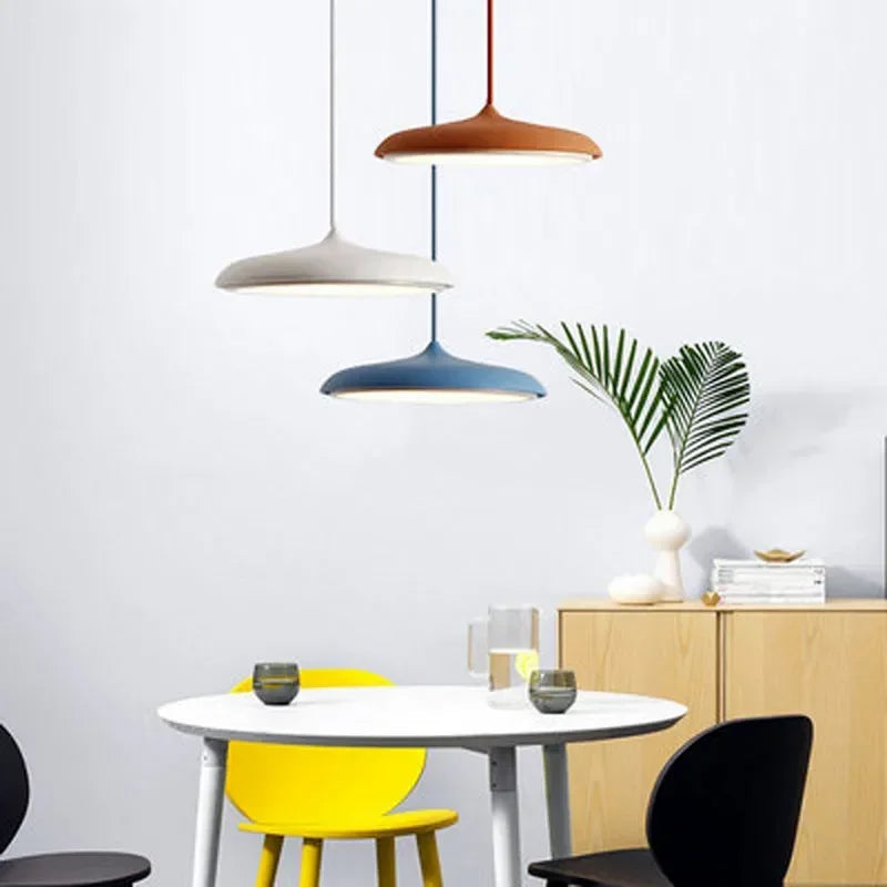 Modern LED Pendant Lamp – Ultra-Thin Shade, Designer Ceiling Lighting for Living Room or Dining Room