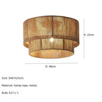 Boho Ceiling Lamp with Natural Rope