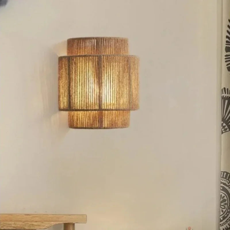 Hikari Boho Wall Sconce Made of Natural Rope