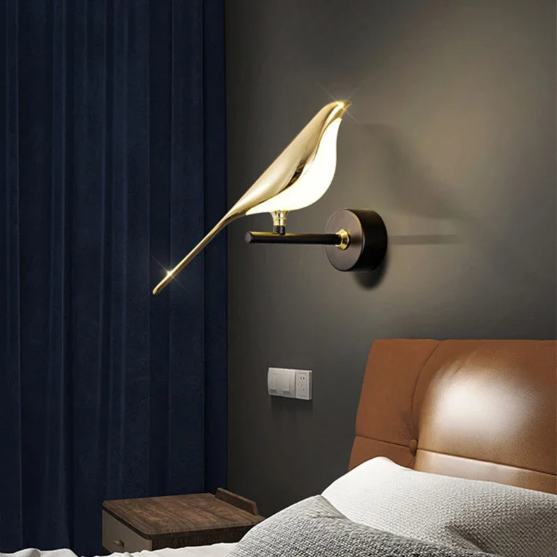 Wall lamp inspired by a bird with a modern design