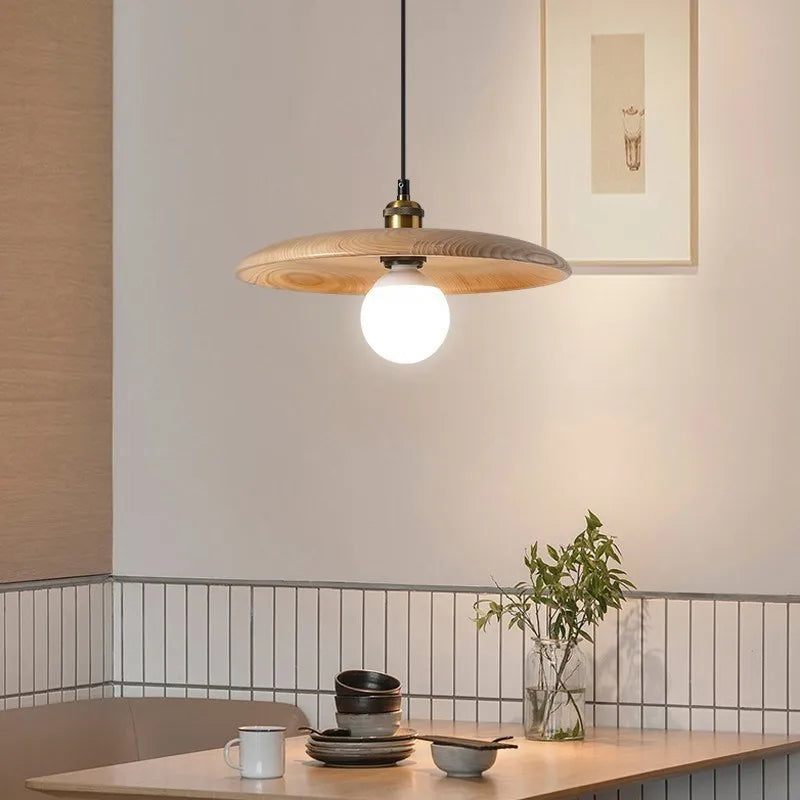 Virena - Nordic Minimalist Wooden LED Pendant Lamp