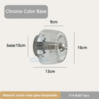 Elegant glass ceiling lamp with crystal design