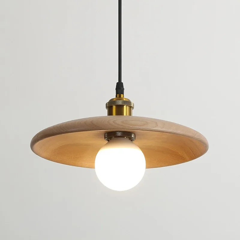 Scandinavian Wooden Pendant Lamp – Minimalist Ceiling Light