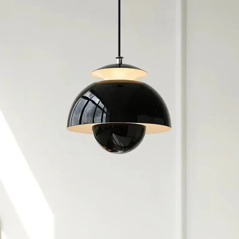 Modern Retro Pendant Lamp – Designer Spherical Shade