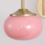 Wall Lamp with Glass Shade and Gold Finish