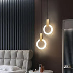 Modern LED Pendant Lamp Gold Ring