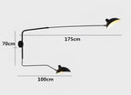 Designer wall lamp with double arm – adjustable wall light for living room, office, or bedroom
