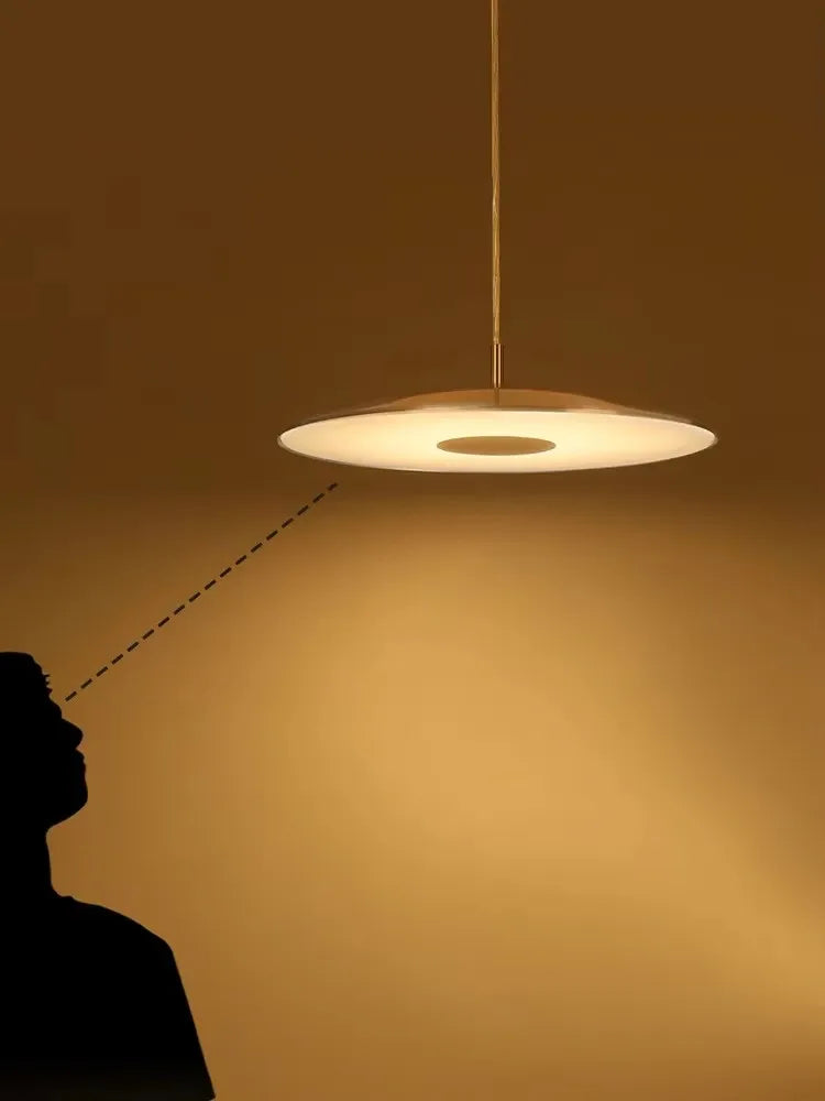 Slim Metal LED Pendant Lamp – Modern Ceiling Light in Plate Shape