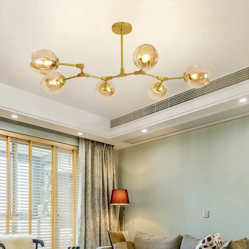 Molecular Designer Chandelier 8-Arm – Modern LED Ceiling Lamp