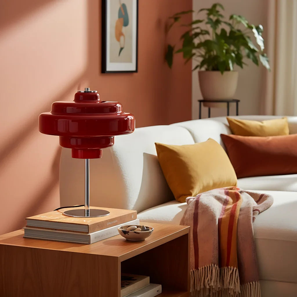 Serenyra Macaron Orange Glass Table Lamp