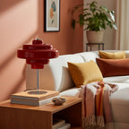 Serenyra Macaron Orange Glass Table Lamp