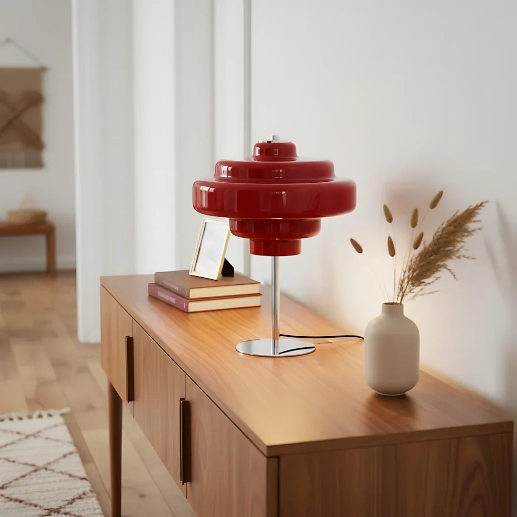 Serenyra Macaron Orange Glass Table Lamp