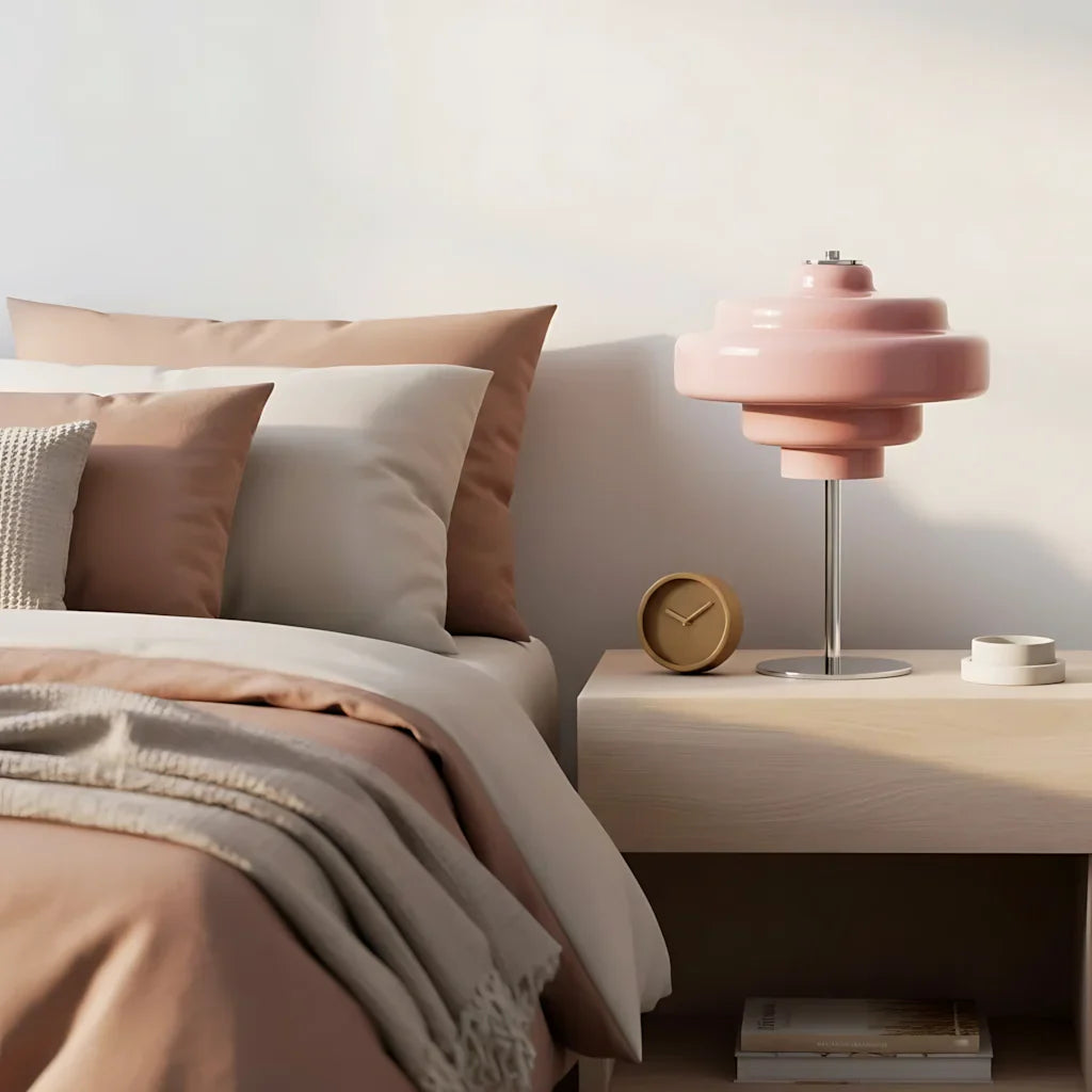 Serenyra Macaron Orange Glass Table Lamp