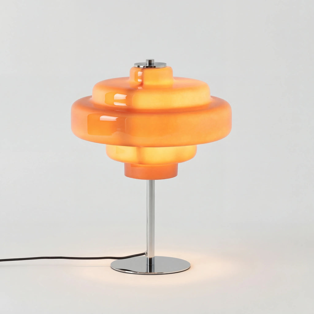 Serenyra Macaron Orange Glass Table Lamp