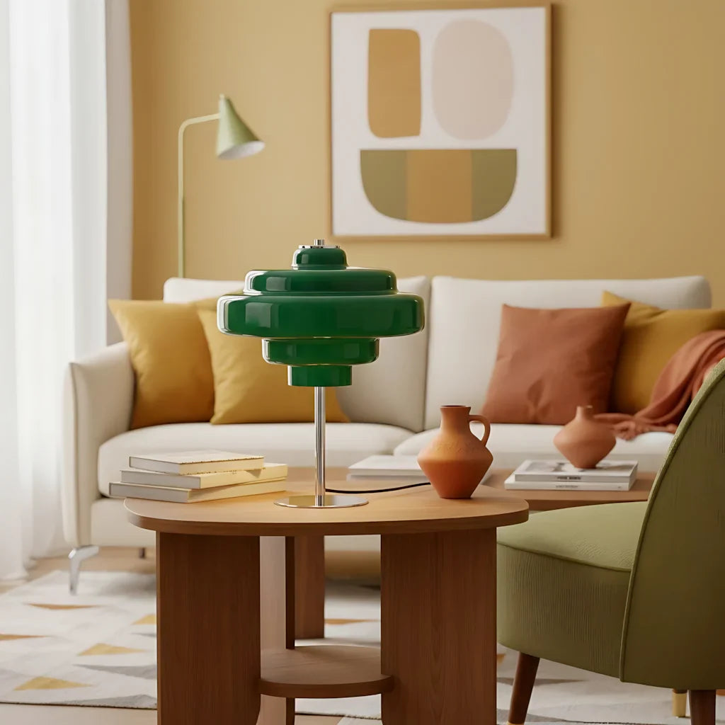 Serenyra Macaron Orange Glass Table Lamp
