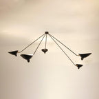 Solara Three-Arm Black Sculptural Ceiling Light